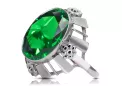 Ring Vintage Emerald Sterling silver 925 vrc043s